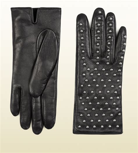 gucci women gloves|Gucci black leather gloves.